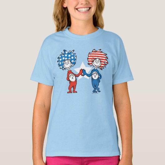 Dr. Seuss | Zwei Dinge: Patriotische Grafik T-Shirt (Vorderseite)