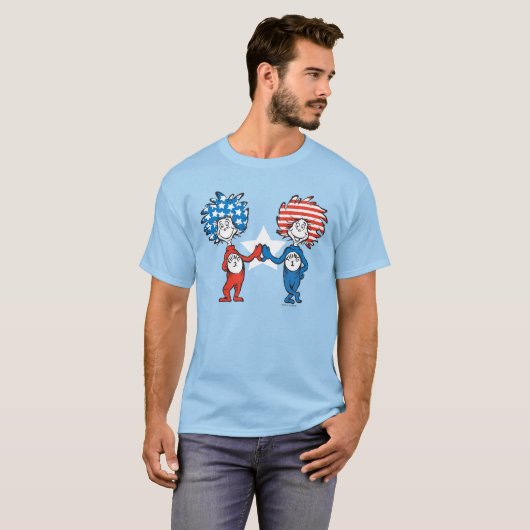 Dr. Seuss | Zwei Dinge: Patriotische Grafik T-Shirt (Vorne ganz)