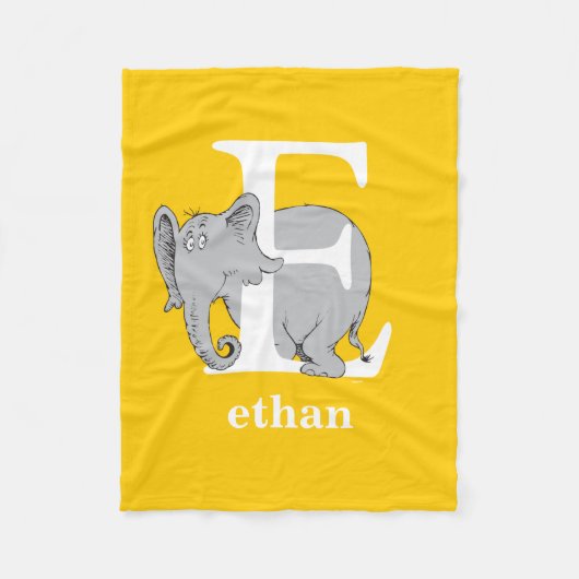 Dr. Seuss's ABC: Brief E - White | Name hinzufügen Fleecedecke (Vorderseite)