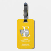 Dr. Seuss's ABC: Brief E - White | Name hinzufügen Gepäckanhänger (Rückseite vertikal)