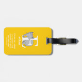 Dr. Seuss's ABC: Brief E - White | Name hinzufügen Gepäckanhänger (Rückseite horizontal)