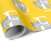 Dr. Seuss's ABC: Brief E - White | Name hinzufügen Geschenkpapier (Rolleneckpunkt)