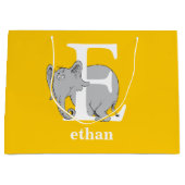 Dr. Seuss's ABC: Brief E - White | Name hinzufügen Große Geschenktüte (Vorderseite)