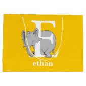 Dr. Seuss's ABC: Brief E - White | Name hinzufügen Große Geschenktüte (Rückseite)