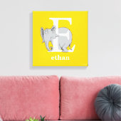 Dr. Seuss's ABC: Brief E - White | Name hinzufügen Leinwanddruck (Insitu (Wohnzimmer))