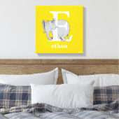 Dr. Seuss's ABC: Brief E - White | Name hinzufügen Leinwanddruck (Insitu (Schlafzimmer))