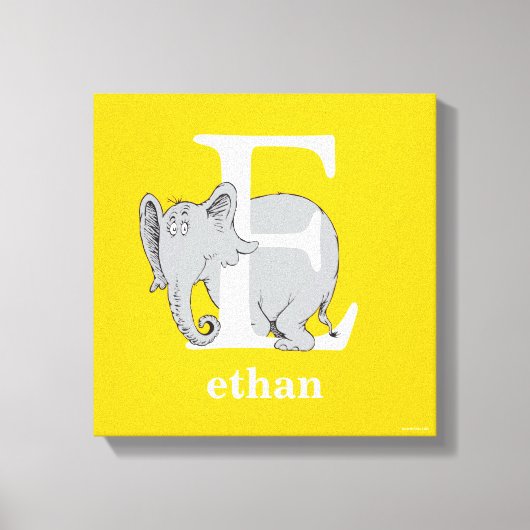 Dr. Seuss's ABC: Brief E - White | Name hinzufügen Leinwanddruck (Vorderseite)