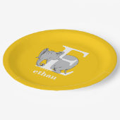 Dr. Seuss's ABC: Brief E - White | Name hinzufügen Pappteller (Schrägansicht)