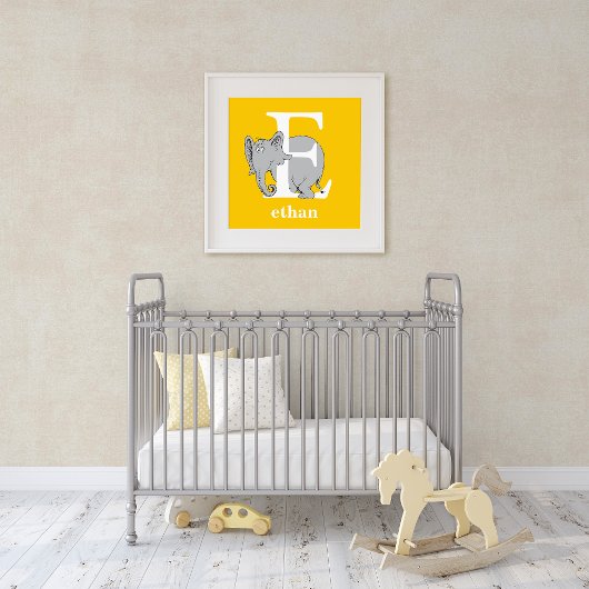 Dr. Seuss's ABC: Brief E - White | Name hinzufügen Poster