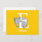 Dr. Seuss's ABC: Brief E - White | Name hinzufügen Postkarte (Vorne/Hinten)