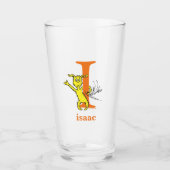 Dr. Seuss's ABC: Brief I - Orange | Name hinzufüge Glas (Vorderseite)