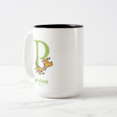 Dr. Seuss's ABC: Brief P - Grün | Name hinzufügen Zweifarbige Tasse (Vorderseite Links)