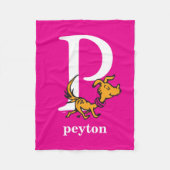 Dr. Seuss's ABC: Brief P - White | Name hinzufügen Fleecedecke (Vorderseite)