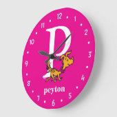 Dr. Seuss's ABC: Brief P - White | Name hinzufügen Große Wanduhr (Winkel)