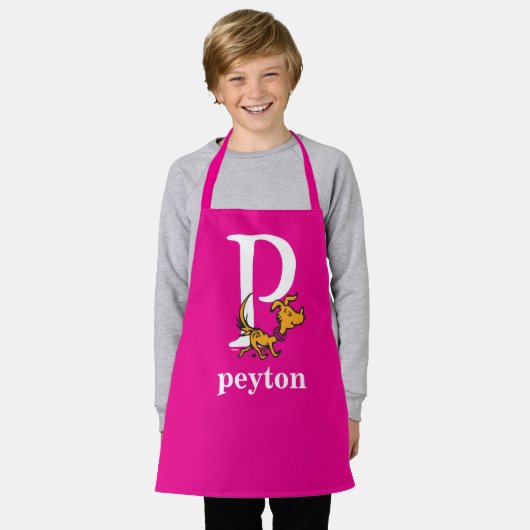 Dr. Seuss's ABC: Brief P - White | Name hinzufügen Schürze (Getragen)