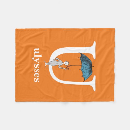 Dr. Seuss's ABC: Brief U - White | Name hinzufügen Fleecedecke (Vorderseite (Horizontal))