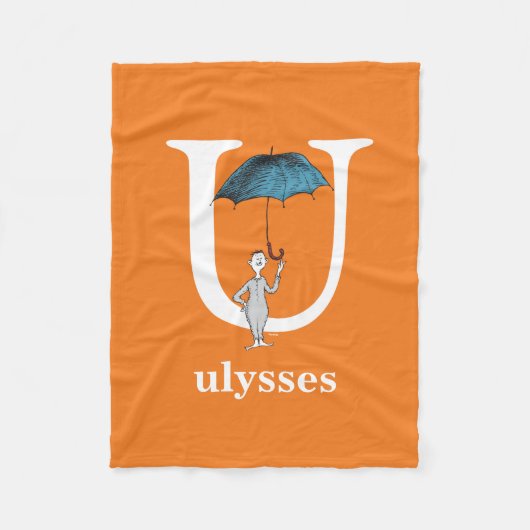 Dr. Seuss's ABC: Brief U - White | Name hinzufügen Fleecedecke (Vorderseite)