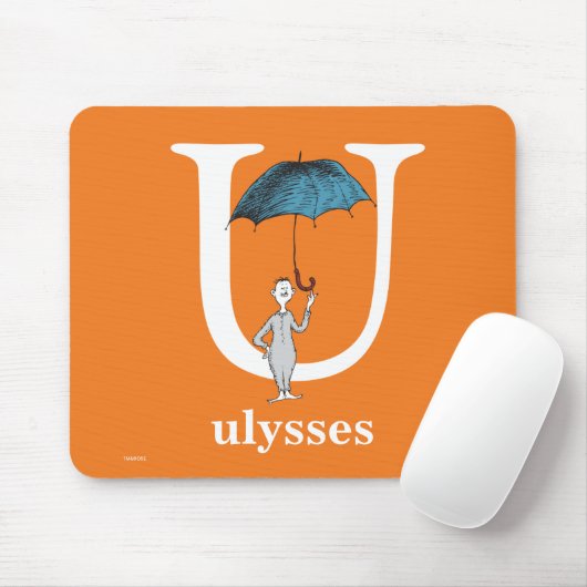 Dr. Seuss's ABC: Brief U - White | Name hinzufügen Mousepad (Mit Mouse)