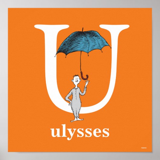 Dr. Seuss's ABC: Brief U - White | Name hinzufügen Poster (Vorne)