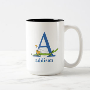 Dr. Seuss's ABC: Buchstabe A - Blau Namen hinzu Zweifarbige Tasse