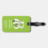 Dr. Seuss's ABC: Buchstabe B — Weiß| Name hinzufüg Gepäckanhänger (Rückseite horizontal)