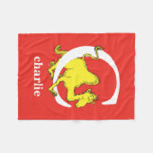 Dr. Seuss's ABC: Buchstabe C - weiß| Name hinzufüg Fleecedecke (Vorderseite (Horizontal))