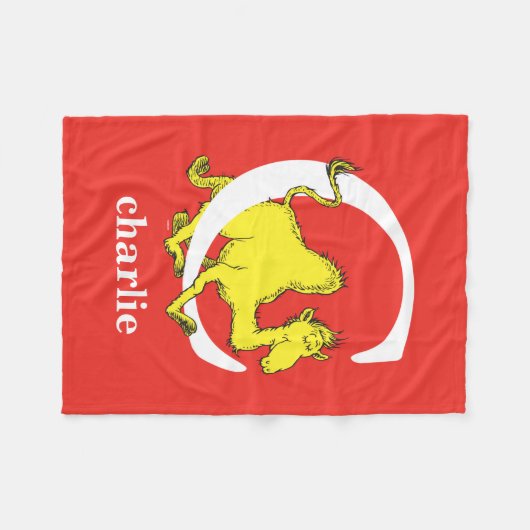 Dr. Seuss's ABC: Buchstabe C - weiß| Name hinzufüg Fleecedecke (Vorderseite (Horizontal))