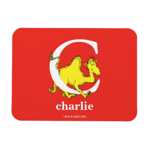 Dr. Seuss's ABC: Buchstabe C - Weiß Namen eingeb Magnet
