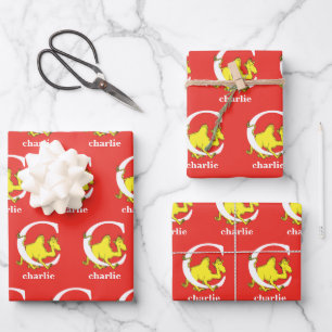 Dr. Seuss's ABC: Buchstabe C - Weiß   Namen hinzuf Geschenkpapier Set