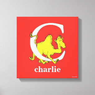 Dr. Seuss's ABC: Buchstabe C - Weiß Namen hinzuf Leinwanddruck