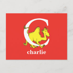 Dr. Seuss's ABC: Buchstabe C - Weiß   Namen hinzuf Postkarte