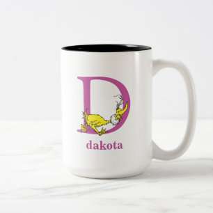 Dr. Seuss's ABC: Buchstabe D - Lila   Namen hinzuf Zweifarbige Tasse