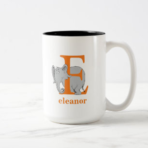 Dr. Seuss's ABC: Buchstabe E - Orange Namen hinz Zweifarbige Tasse