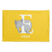 Dr. Seuss's ABC: Buchstabe E - Weiß| Name hinzufüg Kissenbezug (Rückseite)