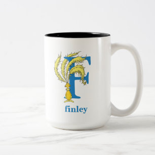Dr. Seuss's ABC: Buchstabe F - Blau Fügen Sie Ih Zweifarbige Tasse