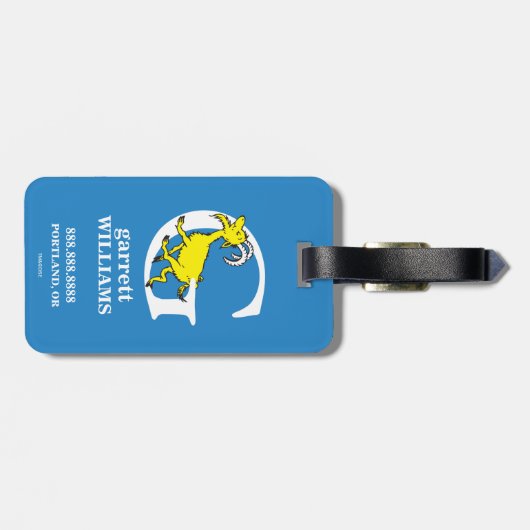 Dr. Seuss's ABC: Buchstabe G - Weiß | Name hinzufü Gepäckanhänger (Rückseite horizontal)