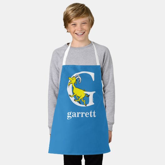 Dr. Seuss's ABC: Buchstabe G - Weiß | Name hinzufü Schürze (Getragen)