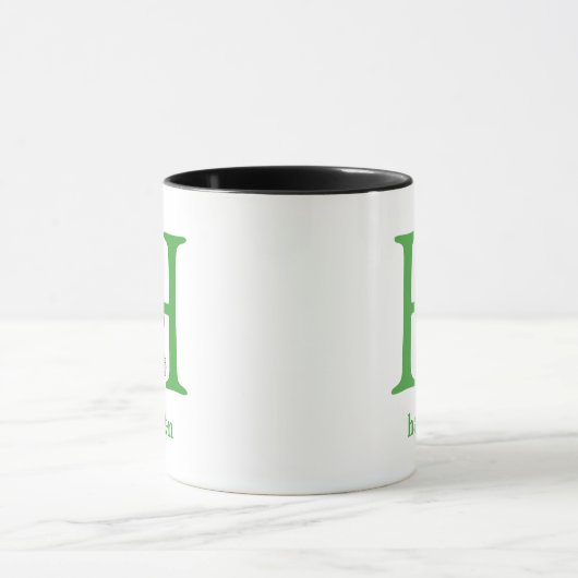 Dr. Seuss's ABC: Buchstabe H — Grün| Name hinzufüg Tasse (Zentrum)