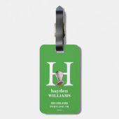 Dr. Seuss's ABC: Buchstabe H — Weiß| Name hinzufüg Gepäckanhänger (Rückseite vertikal)