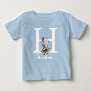Dr. Seuss's ABC: Buchstabe H - Weiß Namen eingeb Baby T-shirt