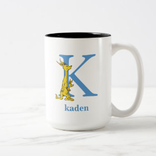 Dr. Seuss's ABC: Buchstabe K - Blau   Namen hinzuf Zweifarbige Tasse