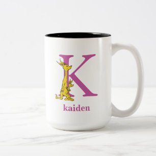 Dr. Seuss's ABC: Buchstabe K - Lila Namen hinzuf Zweifarbige Tasse