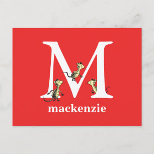 Dr. Seuss's ABC: Buchstabe M - Weiß   Fügen Sie Ih Postkarte