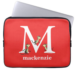 Dr. Seuss's ABC: Buchstabe M - Weiß   Namen hinzuf Laptopschutzhülle