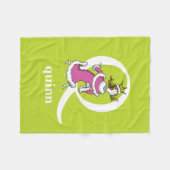 Dr. Seuss's ABC: Buchstabe Q - Weiß| Name hinzufüg Fleecedecke (Vorderseite (Horizontal))