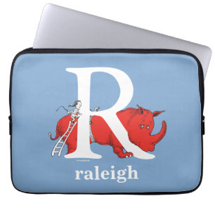 Dr. Seuss's ABC: Buchstabe R - Weiß   Namen eingeb Laptopschutzhülle