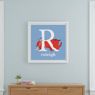 Dr. Seuss's ABC: Buchstabe R - Weiß   Namen eingeb Poster