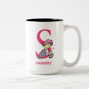 Dr. Seuss's ABC: Buchstabe S - Rosa Namen eingeb Zweifarbige Tasse