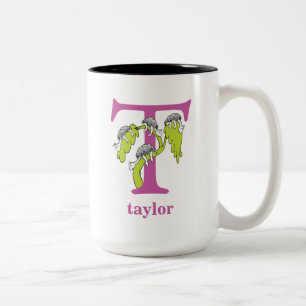 Dr. Seuss's ABC: Buchstabe T - Lila   Namen hinzuf Zweifarbige Tasse