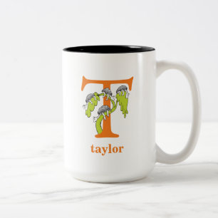 Dr. Seuss's ABC: Buchstabe T - Orange   Namen hinz Zweifarbige Tasse